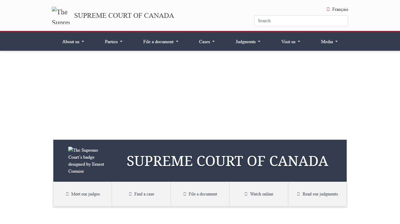 Supreme Court of Canada Home