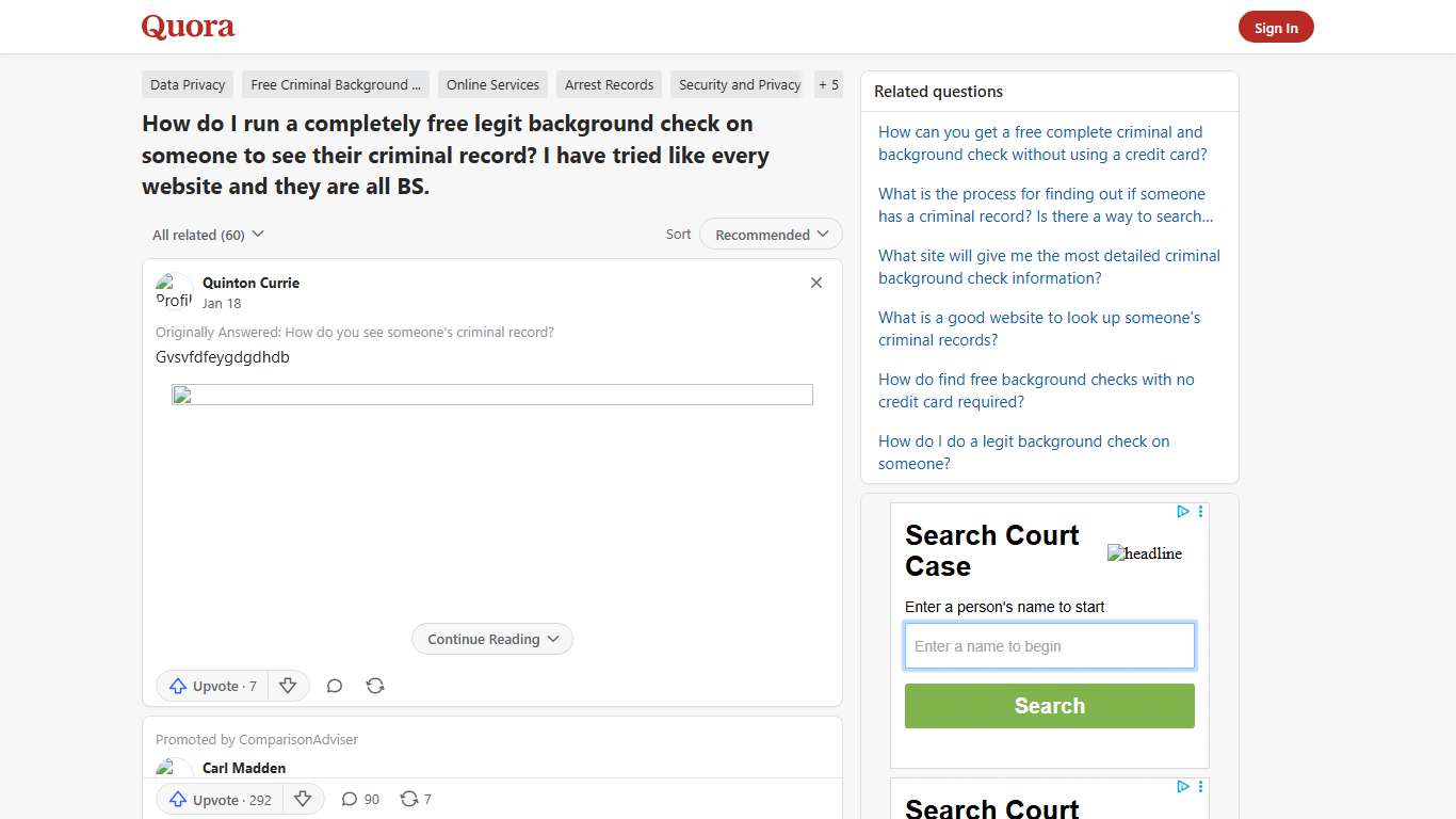 How to run a completely free legit background check on someone to see their criminal record - Quora
